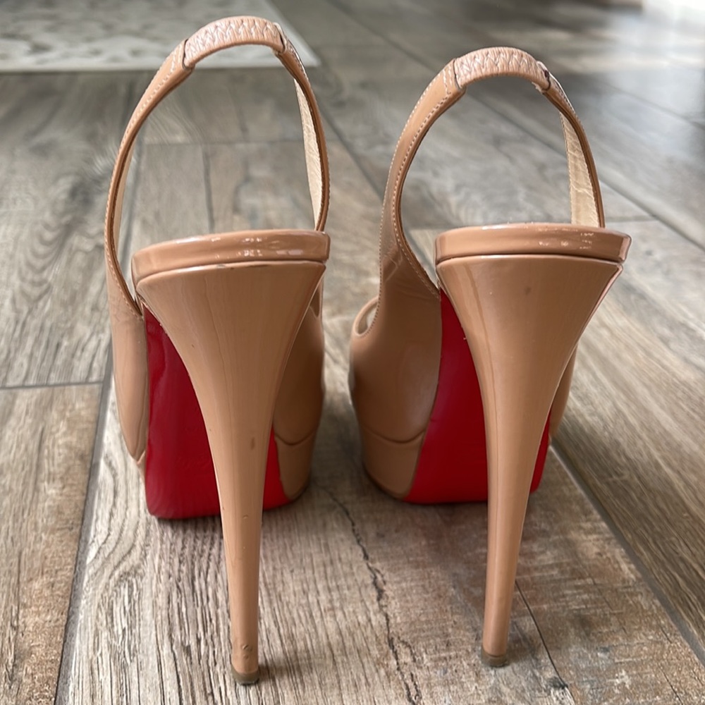 ‼️SOLD‼️CHRISTIAN LOUBOUTIN Lady Peep Sling Heels - Picture 2 of 16